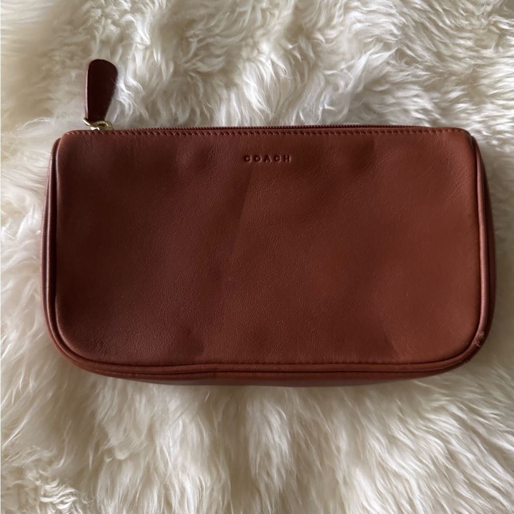 New Vintage Coach Tan Leather Pouch